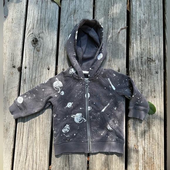 Carter’s Grey Outer Space Hoodie 12m - Picture 5 of 11